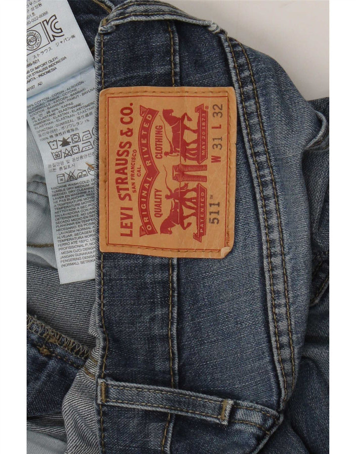 Мужские джинсы Levi's 511 Slim W31 L27 Темно-синие, хлопок
