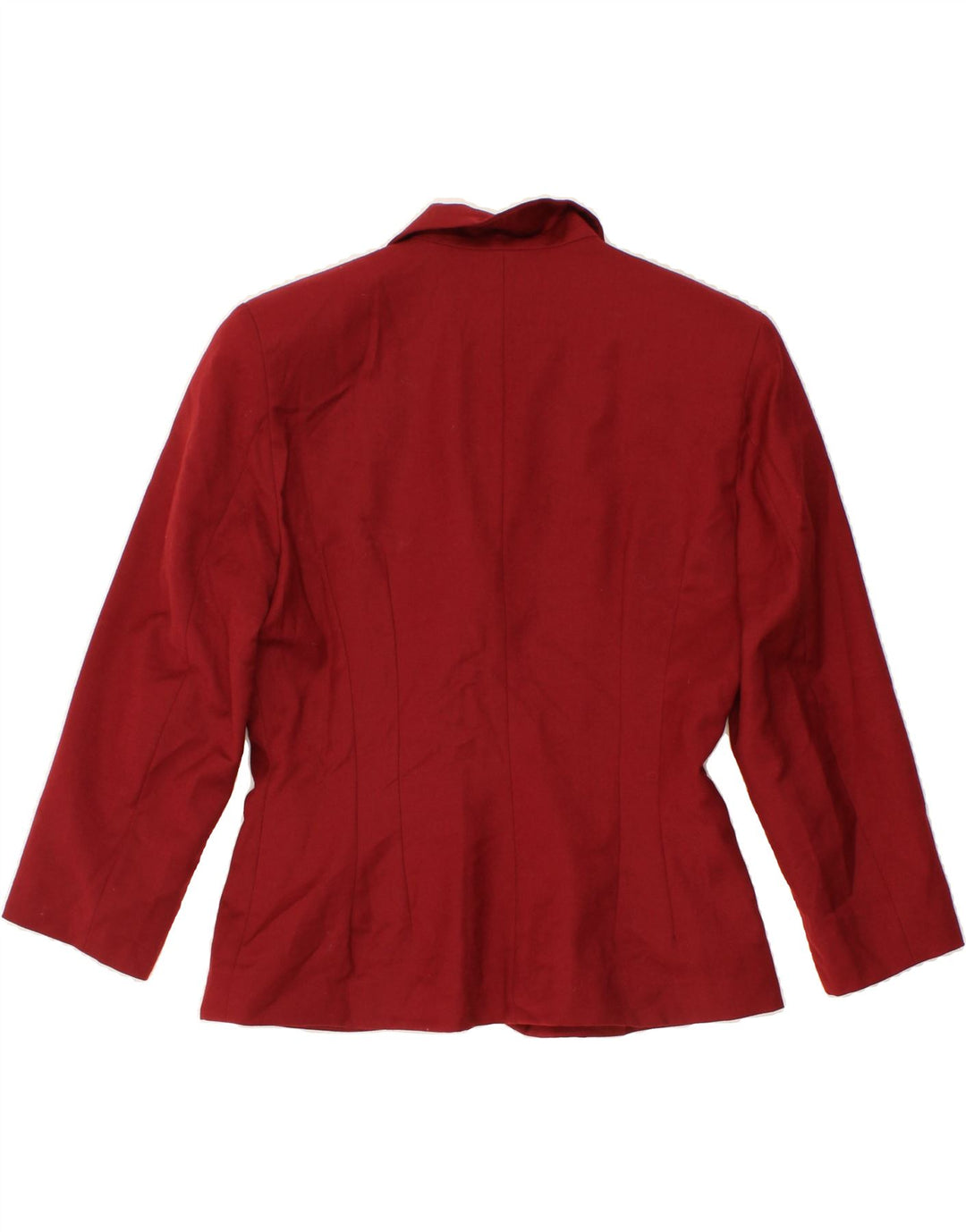 SHARI Womens 3 Button Blazer Jacket IT 46 Large Red Wool Vintage Shari and Second-Hand Shari from Messina Hembry 