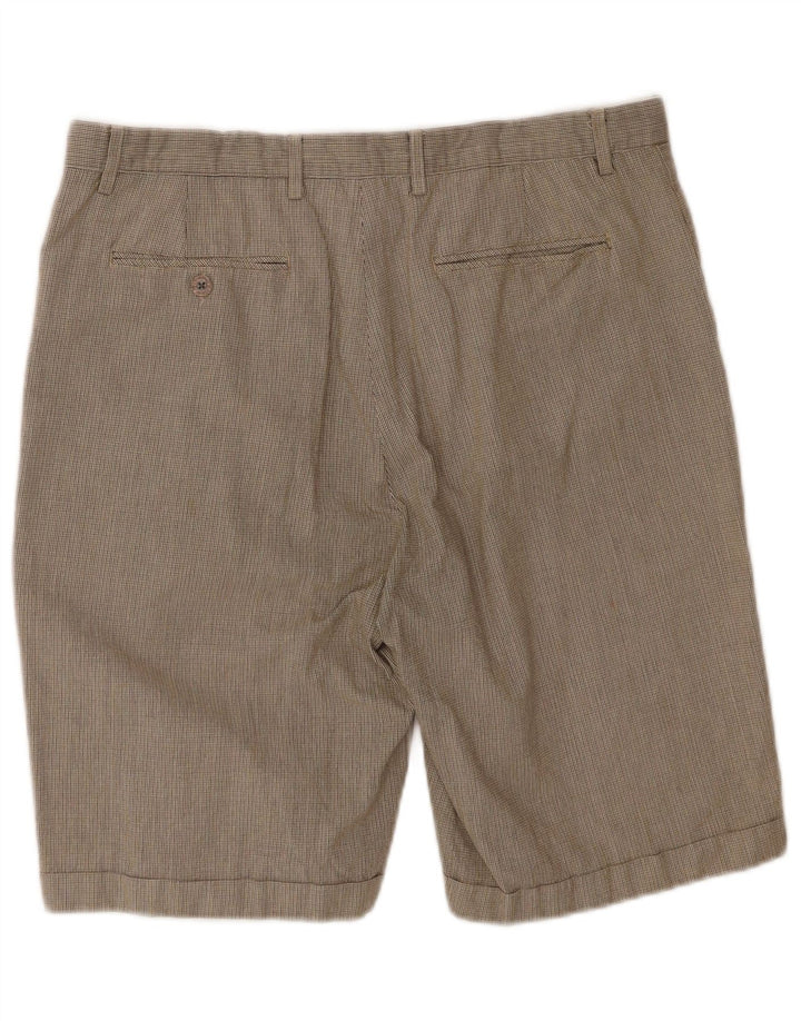 PRINGLE Mens Chino Shorts Large W36 Grey Houndstooth Cotton