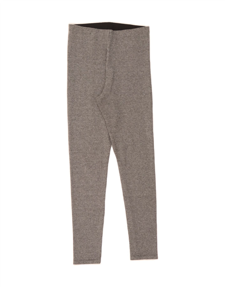 ZARA Womens Slim Casual Trousers Medium W28 L27 Grey Houndstooth Viscose Vintage Zara and Second-Hand Zara from Messina Hembry 