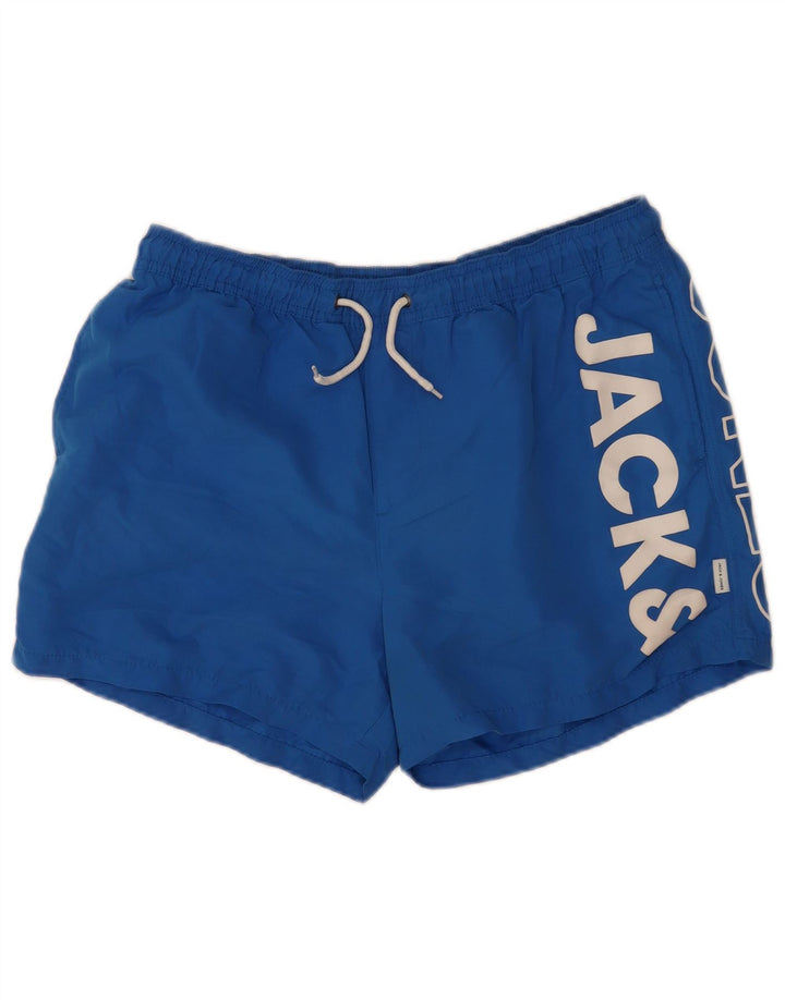 Мужские шорты для плавания с рисунком Jack & Jones XL, синие, полиэстер