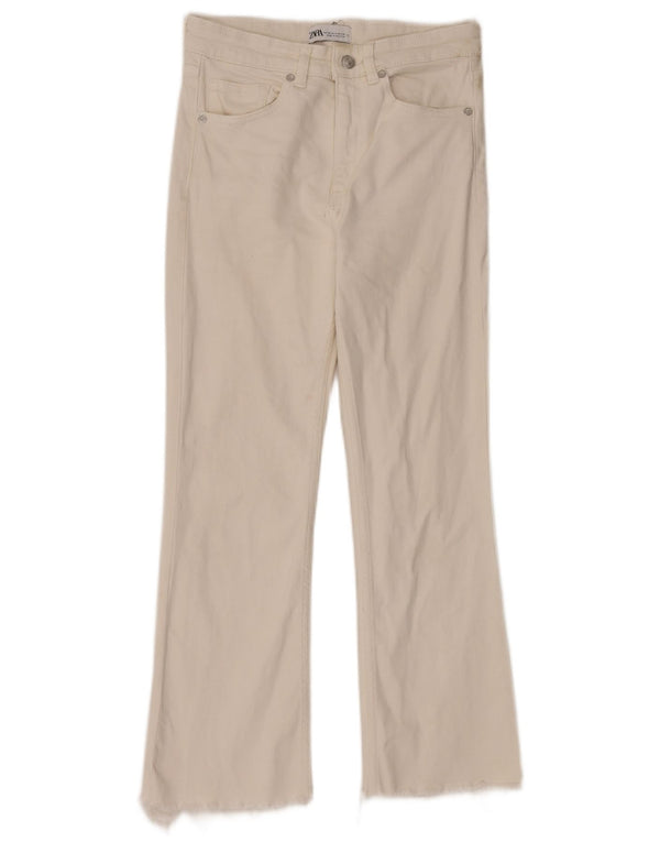 Женские укороченные джинсы Zara Bootcut EU 38, маленькие W28 L24, белые