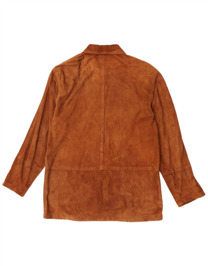 Винтажная женская замшевая куртка IT 42 Medium Brown Leather