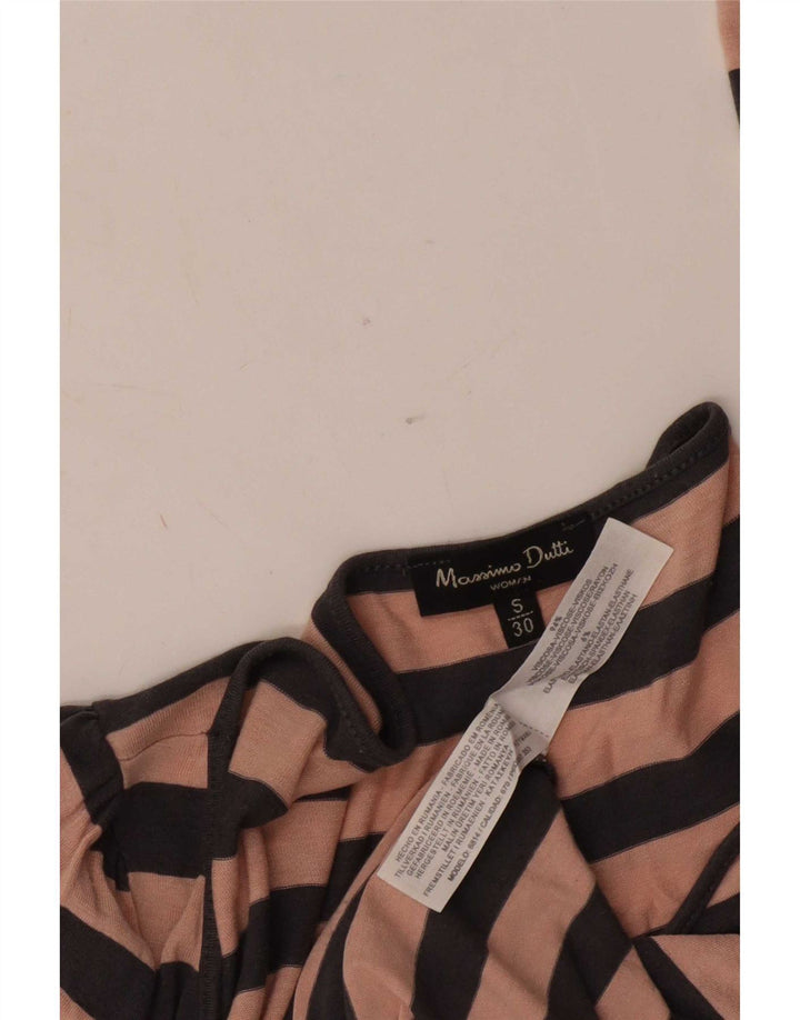 Женский топ Massimo Dutti с длинным рукавом UK 10, маленькая розовая полоска из вискозы