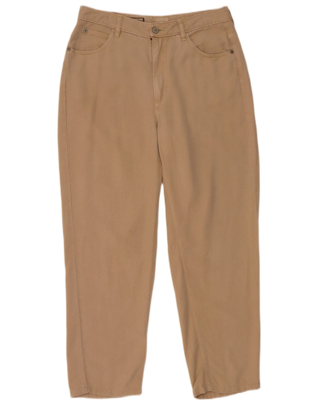 Женские зауженные джинсы с высокой талией GUESS Mom Jean W29 L27, бежевые