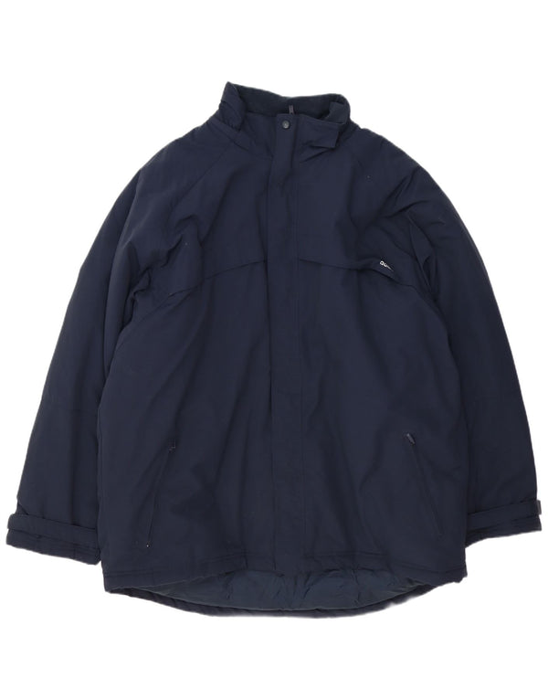 Мужская утепленная куртка Adidas UK 42 XL темно-синяя из полиэстера