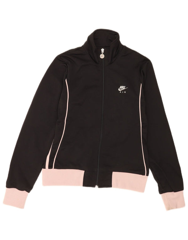 Женская верхняя куртка Nike Air Tracksuit UK 8/10, маленькая черная, полиэстер, спортивная