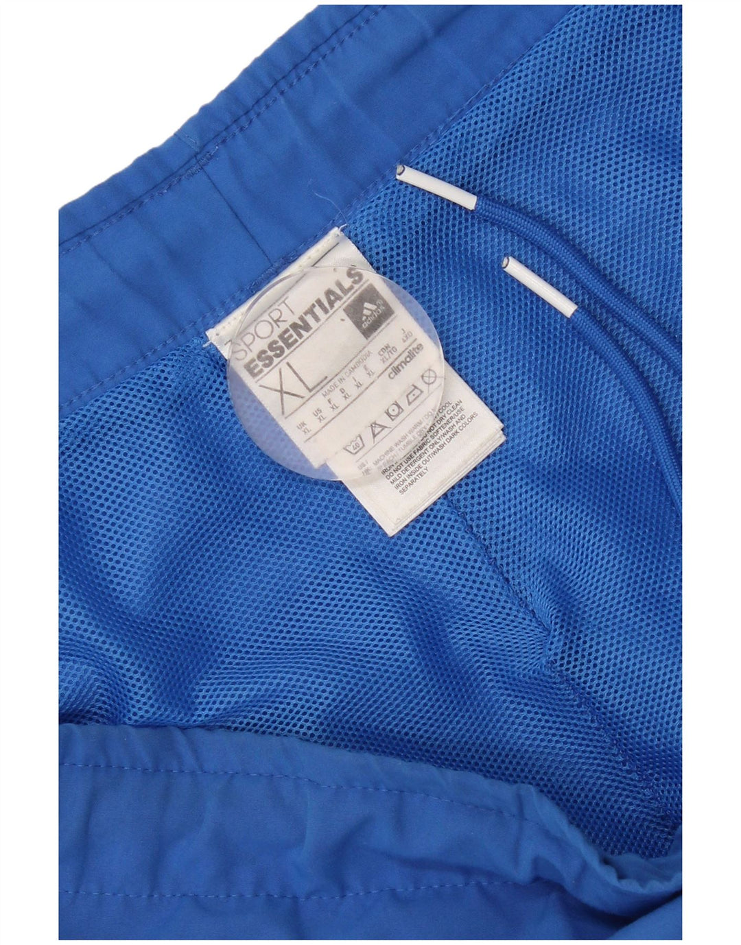 Мужские спортивные шорты Adidas XL синие из полиэстера