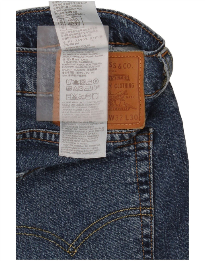 Мужские зауженные зауженные джинсы Levi's 512 W32 L30 синие, хлопок