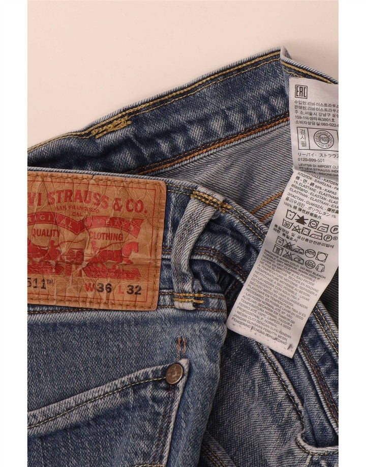Женские узкие джинсы Levi's 511 W36 L29 синие, хлопок