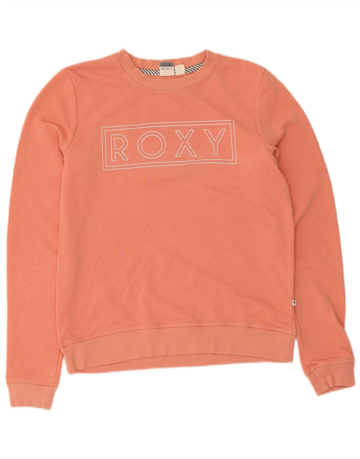 Женский свитер с рисунком Roxy, маленький розовый хлопковый джемпер, Великобритания, 10 шт.