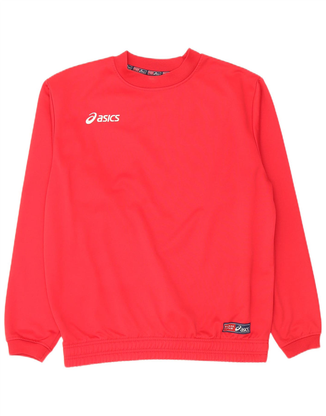 Мужской свитшот Asics Regular Fit, джемпер, средний красный, полиэстер, спортивный