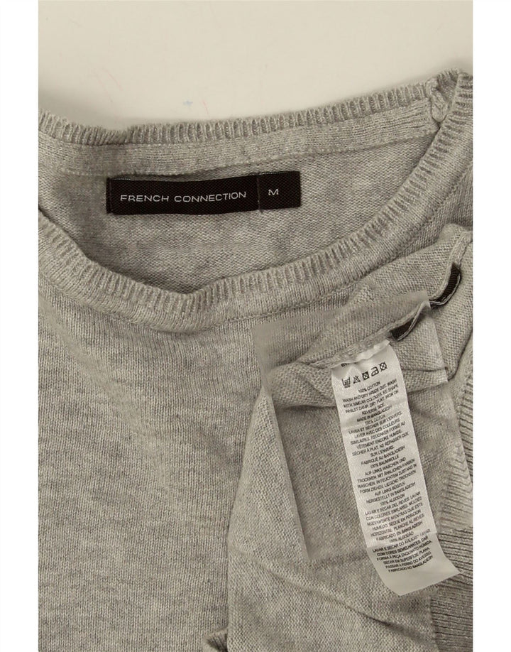 FRENCH CONNECTION Mens Crew Neck Jumper Sweater Medium Grey Cotton Vintage French Connection and Second-Hand French Connection from Messina Hembry 
