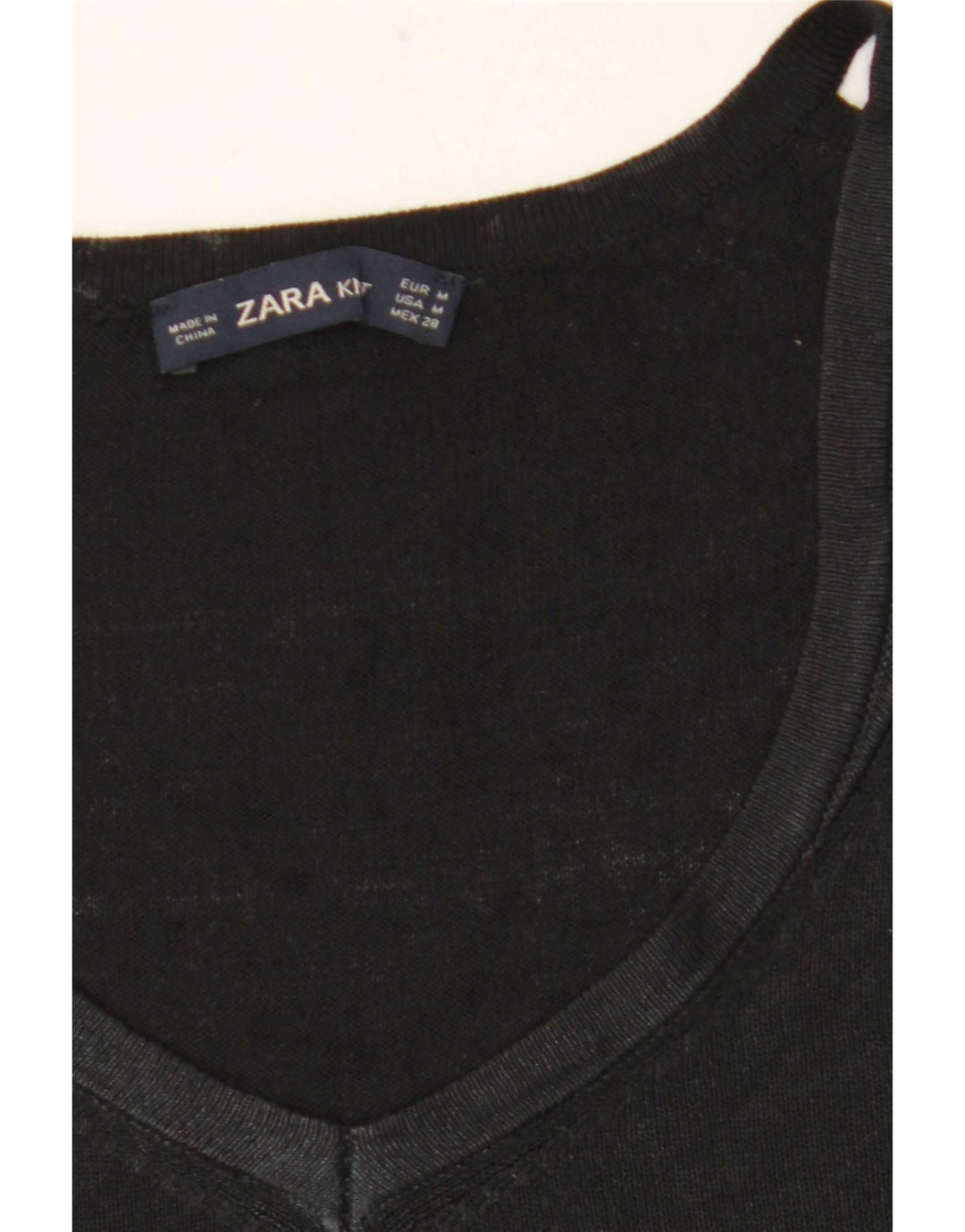 Женский топ Zara с длинным рукавом, средний черный