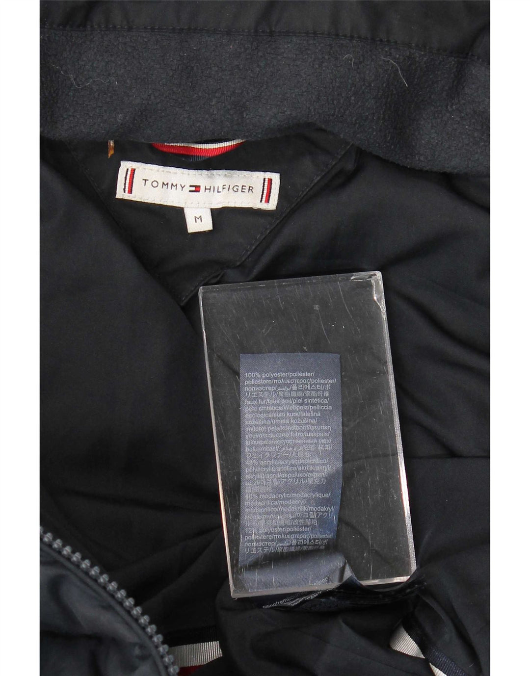 Женское стеганое пальто с капюшоном Tommy Hilfiger UK 14, средний темно-синий, полиэстер