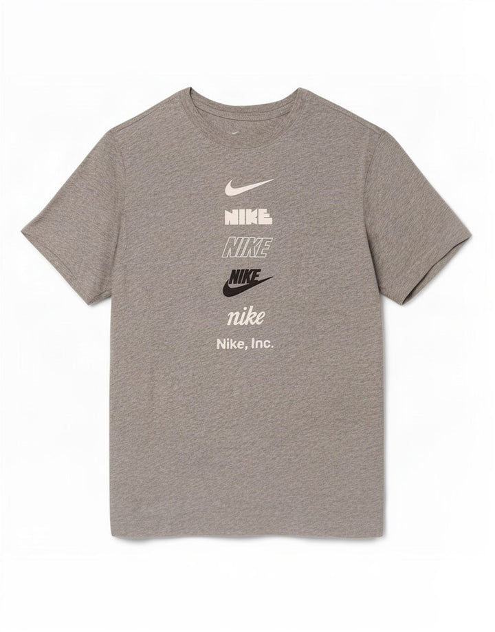 Мужская футболка с рисунком Nike, маленький серый, в крапинку