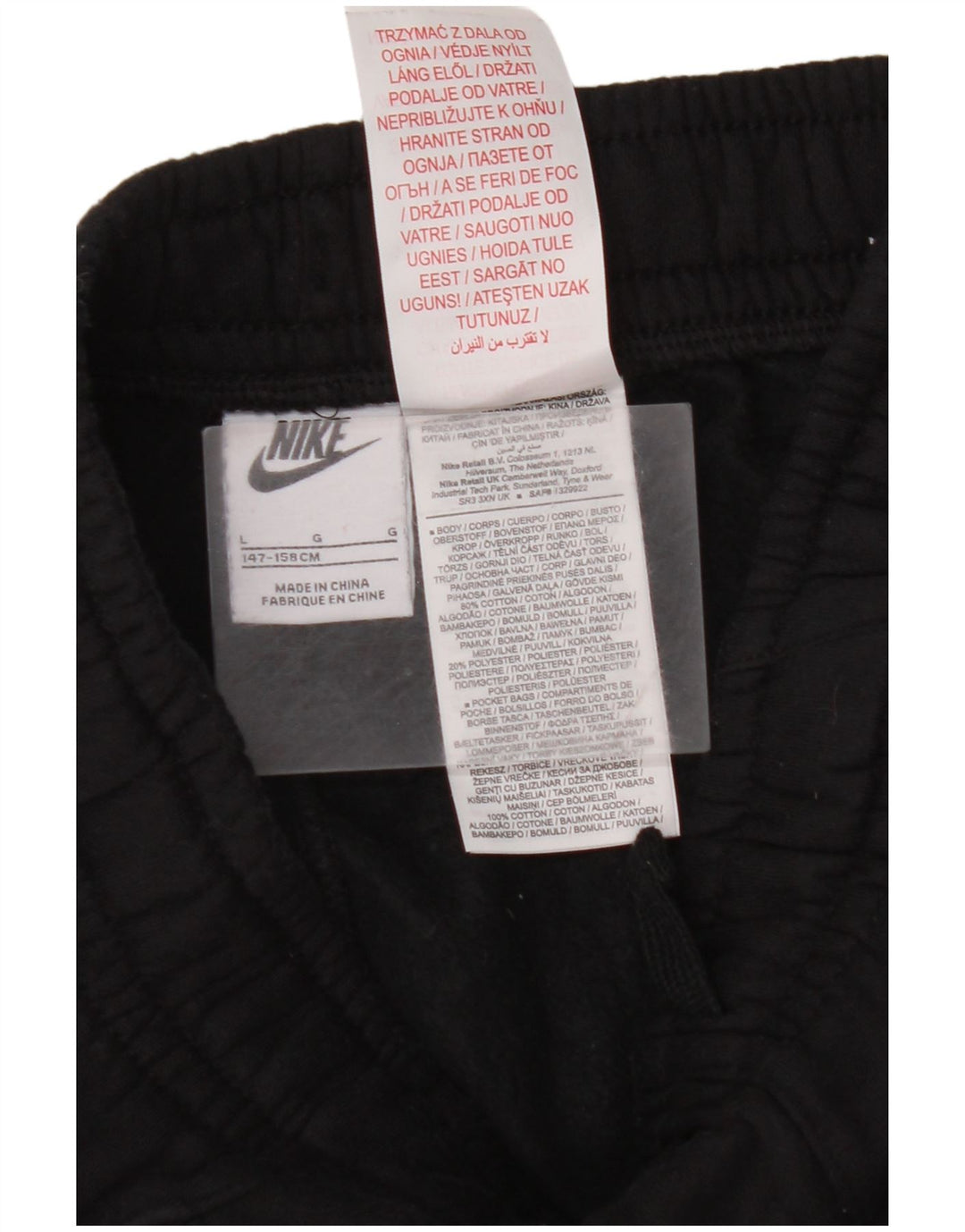 Спортивные брюки с графическим рисунком NIKE для мальчиков, джоггеры, 12–13 лет, большие черные
