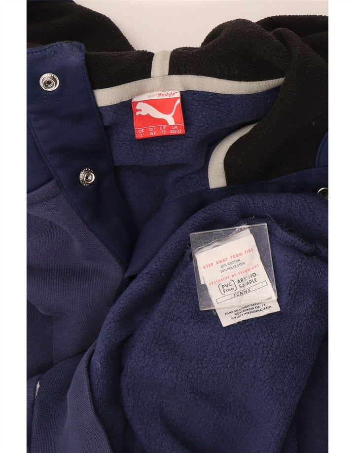 Джемпер с капюшоном PUMA для мальчиков, 11–12 лет, темно-синий, хлопок