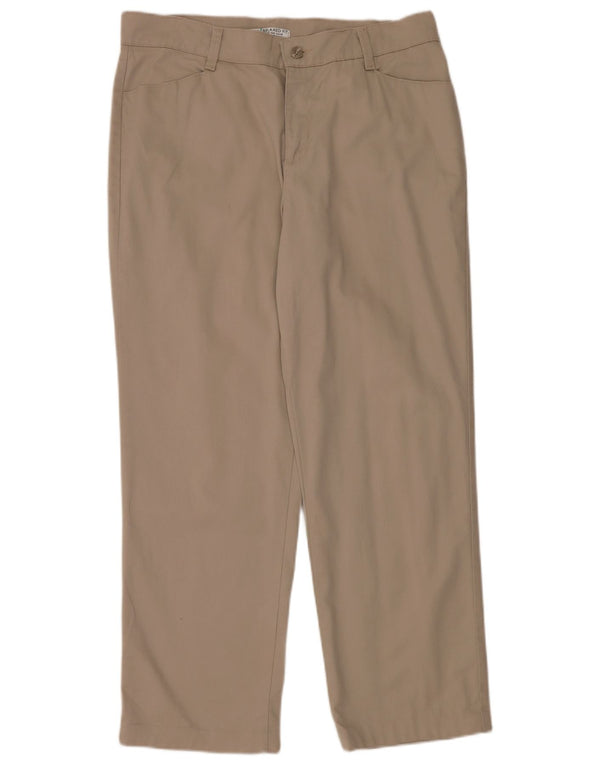 Женские повседневные брюки свободного покроя Lee, США 16, 2XL, W36 L32, бежевый хлопок