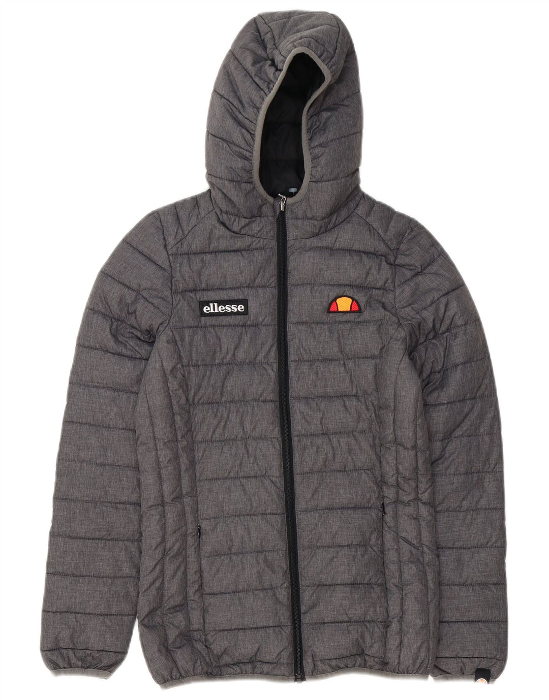Женская стеганая куртка Ellesse UK 6 XS серая из полиэстера с капюшоном