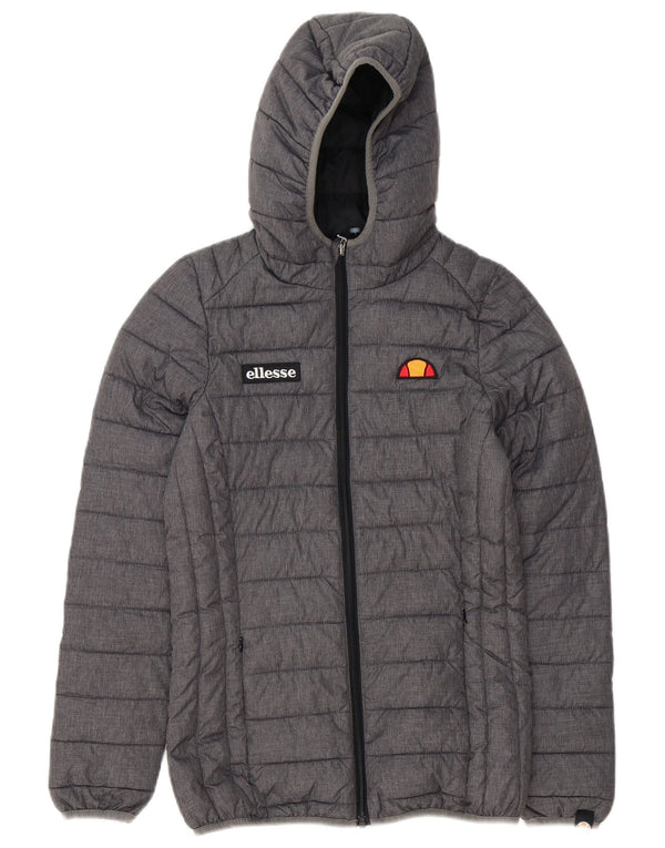 Женская стеганая куртка Ellesse UK 6 XS серая из полиэстера с капюшоном