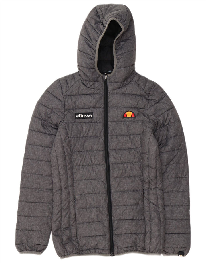 Женская стеганая куртка Ellesse UK 6 XS серая из полиэстера с капюшоном