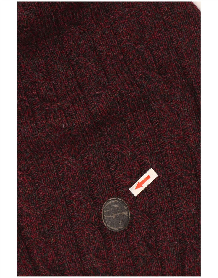 Мужской свитер Trussardi с круглым вырезом XL, бордовый в крапинку