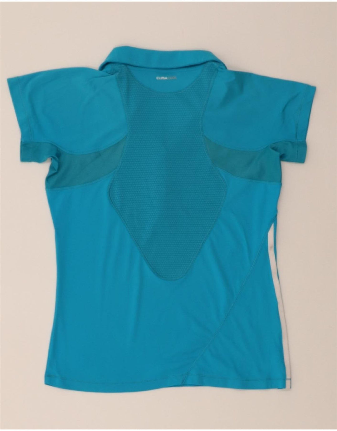 ADIDAS Girls Climacool Polo Shirt 13-14 Years  Blue Vintage Adidas and Second-Hand Adidas from Messina Hembry 