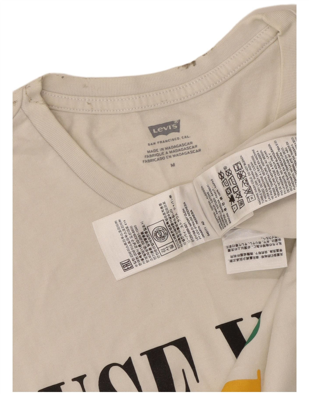 Мужской жилет с рисунком LEVI'S, средний белый хлопок, хлопок