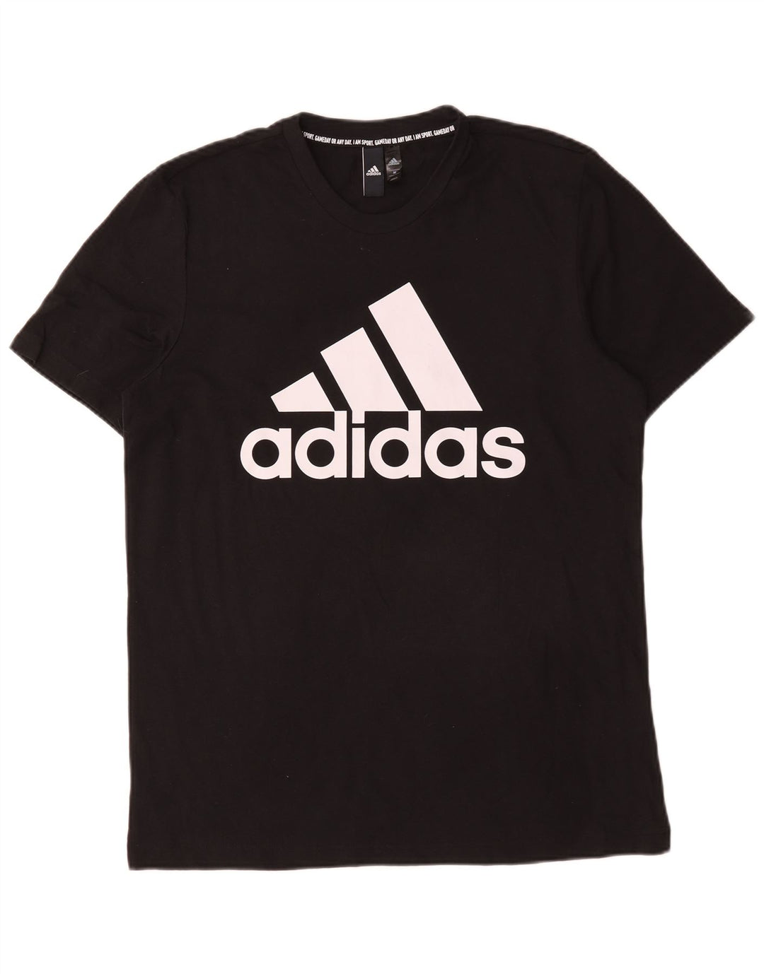 Мужская футболка с рисунком Adidas Top Medium Black Cotton