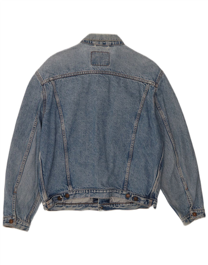 Мужская джинсовая куртка Levi's UK 40, большая синяя, хлопок