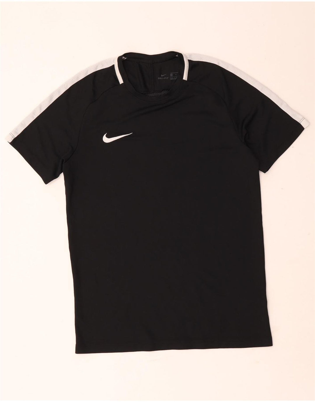 Мужская футболка Nike Dri Fit, средний черный полиэстер с цветными блоками