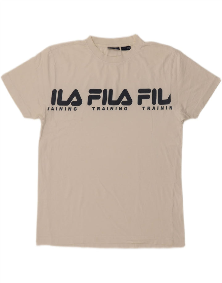 Мужская футболка с рисунком Fila, большая белая