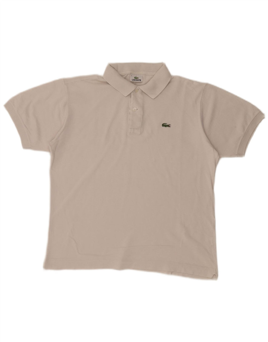 Мужская рубашка-поло Lacoste, размер 4, средний белый хлопок