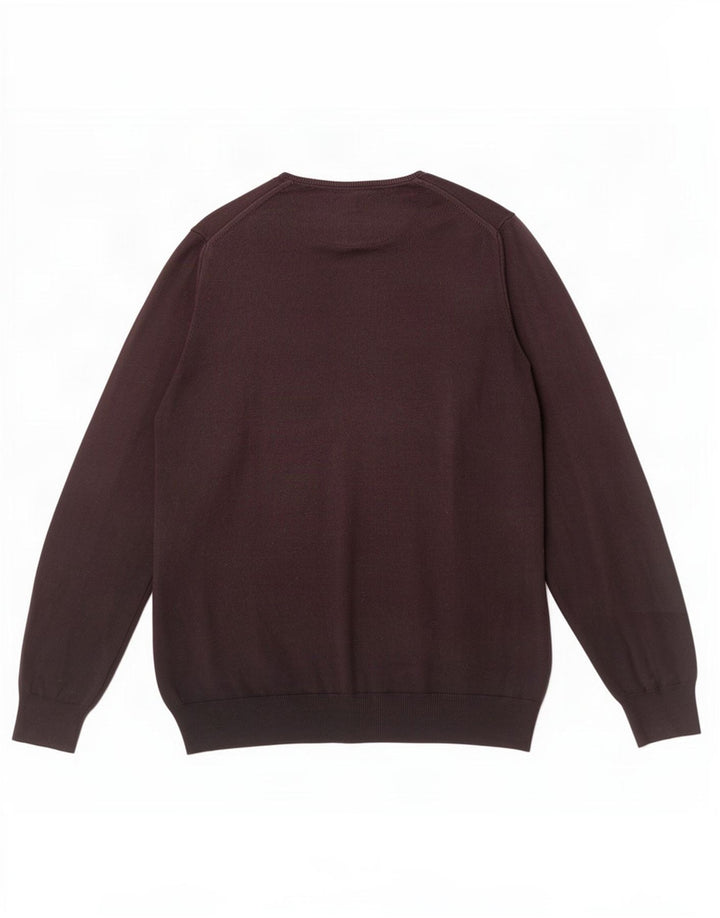 Мужской джемпер стандартного кроя Zara с круглым вырезом, большой коричневый
