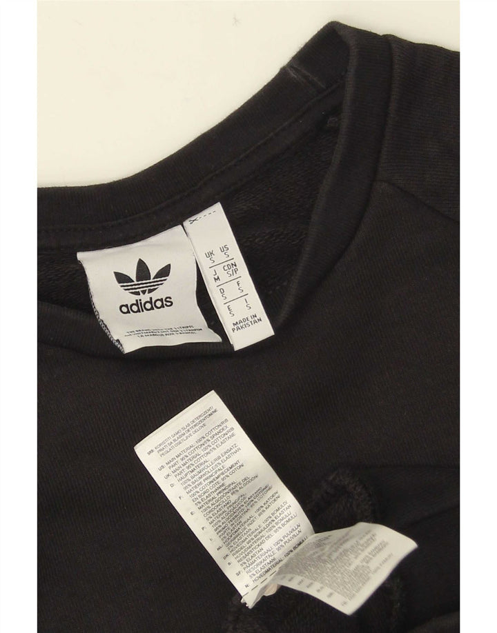 Мужской свитер Adidas, маленький черный хлопковый джемпер