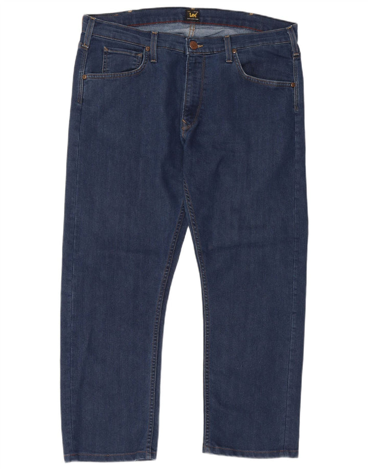 Женские прямые укороченные джинсы Lee Daren с молнией W36 L26, синий хлопок