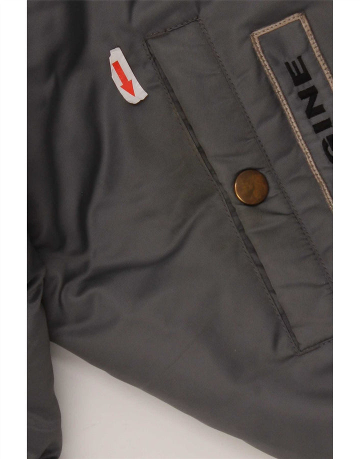 Мужская стеганая куртка Identic IT 56/58 XL Серый нейлон с цветными блоками