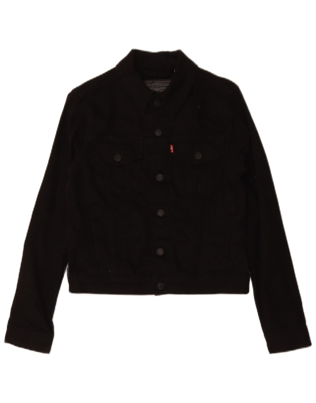 Женская джинсовая куртка Levi's UK 6 XS, черный хлопок