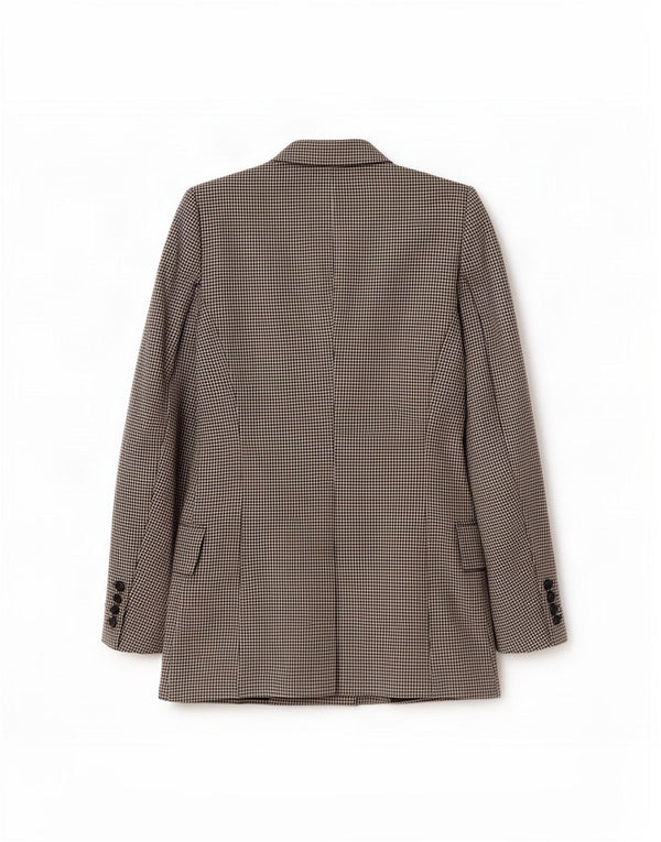Женский двубортный пиджак Zara UK 6 XS, черный в клетку