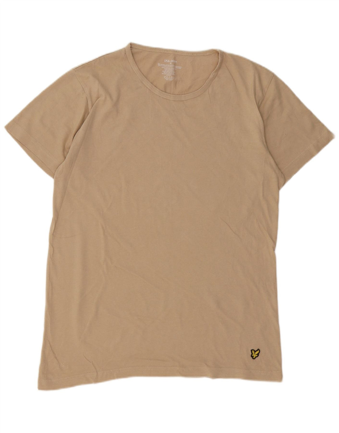 Мужская футболка Lyle & Scott Top среднего бежевого цвета из хлопка