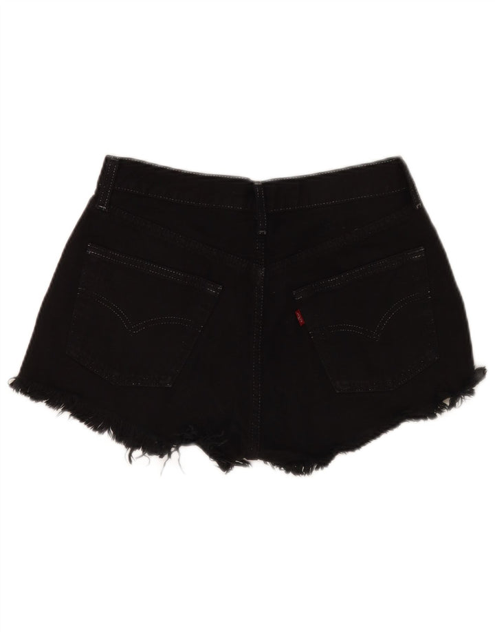 Женские джинсовые шорты Levi's W28, средние, черные