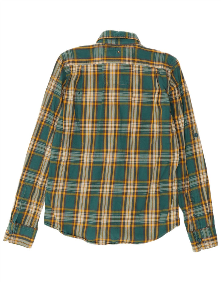 Мужская фланелевая рубашка Superdry, большая зеленая клетка, хлопок
