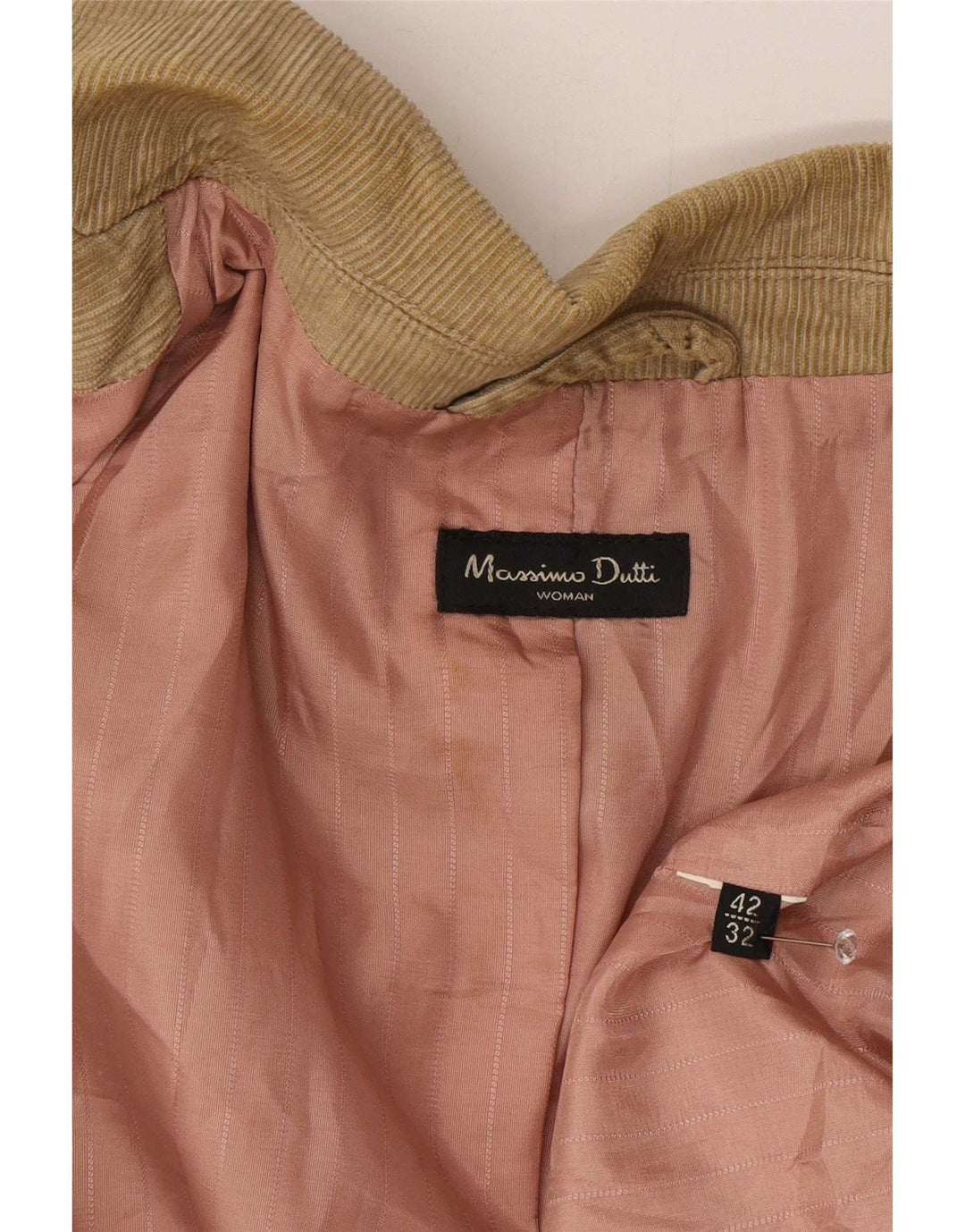 Женский вельветовый пиджак Massimo Dutti с 3 пуговицами EU 42, большой коричневый