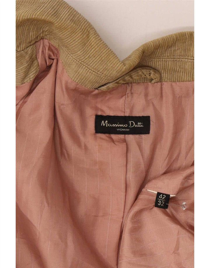 Женский вельветовый пиджак Massimo Dutti с 3 пуговицами EU 42, большой коричневый