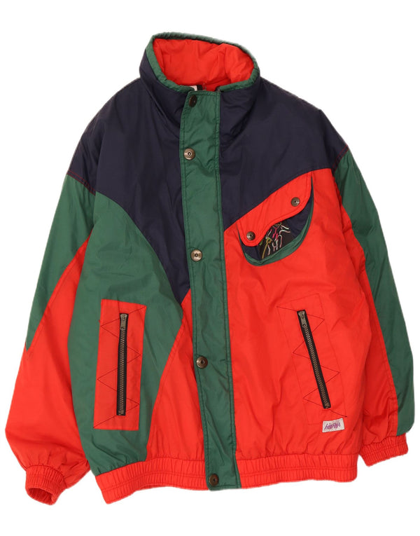 Hibernia Mens Ski Jacket UK 42 Large Red Colourblock Polyamide