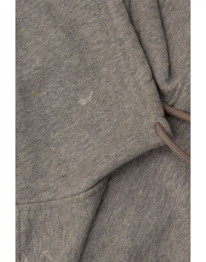 Женский джемпер с капюшоном Adidas Oversized UK 14, хлопок среднего серого цвета