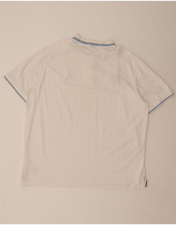 Мужская рубашка-поло Nike Dri Fit 2XL, хлопковая белая полоска
