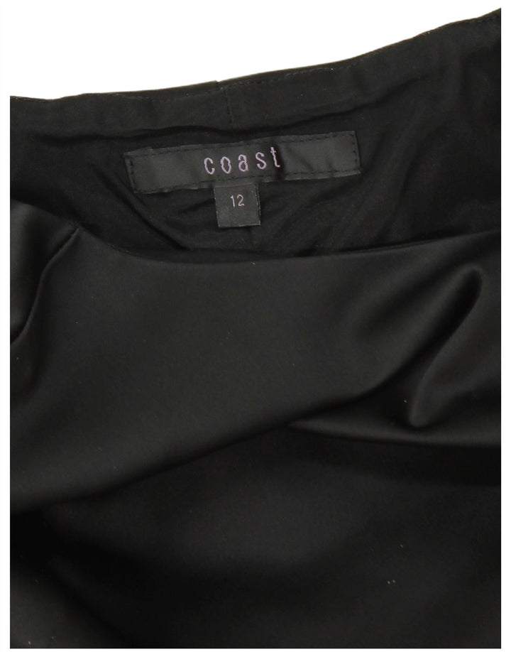 Женское платье-футляр без рукавов COAST UK 12, средний черный из ацетата