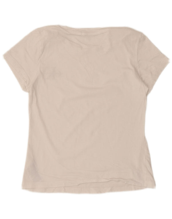 Женская футболка с рисунком Calvin Klein Jeans Top UK 10, маленькая, белый хлопок